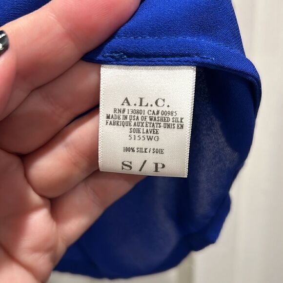 A.L.C. Royal Blue Sleeveless Blouse, Size Small - Picture 6 of 11